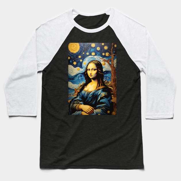 Modern Mona Lisa v3 Baseball T-Shirt by JapKo